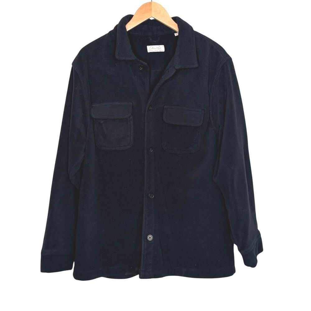 Cotton & Co men’s navy blue flannel shirt size XL